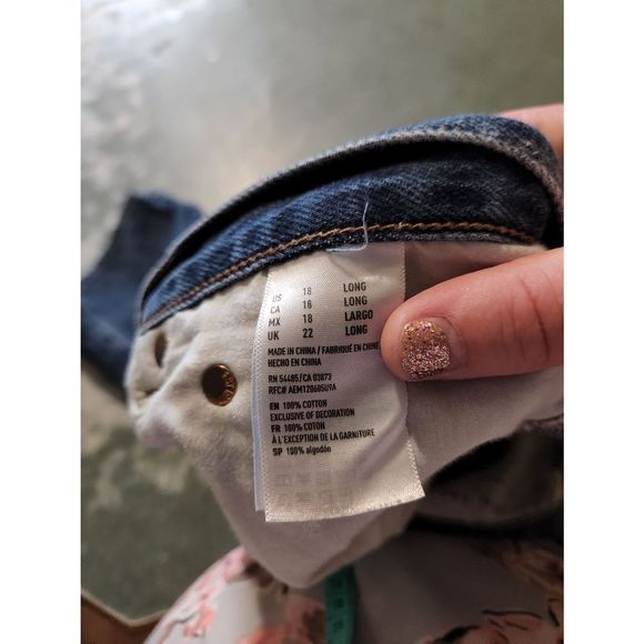 American Eagle high rise girlfriend jeans sz 18L - Picture 5 of 5